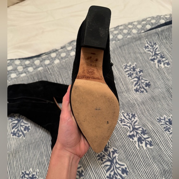 Black Isla Suede Bootie - Picture 4 of 6